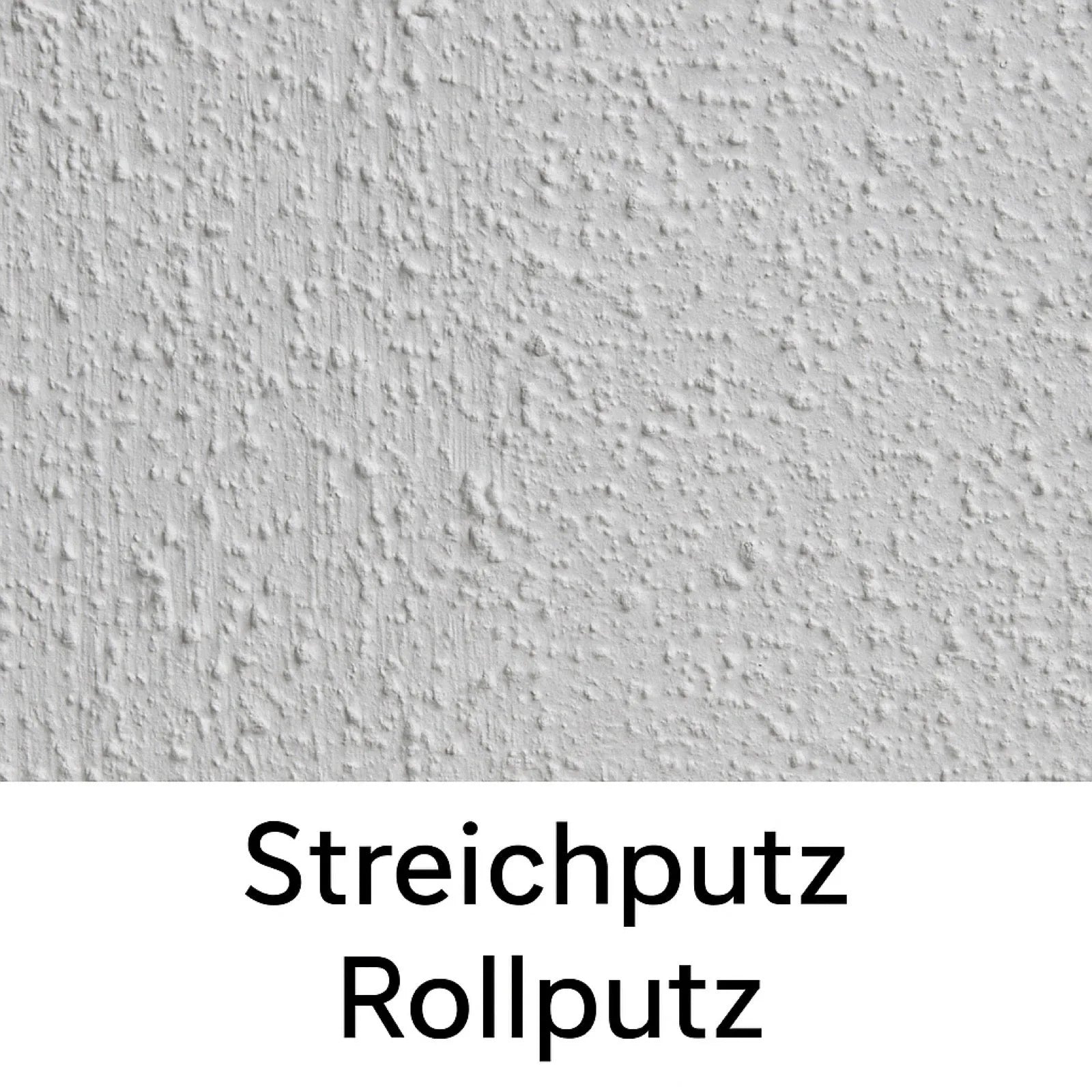 Strukturierte weiße Wand mit Rollputz-Oberfläche - Beispiel für dekorative Wandgestaltung mit Streichputz