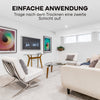 Ein modernes Wohnzimmer mit hellen Wänden und neutralem Dekor, in dem die Isolierfarbe LH Anstreichset-Nikotinsperre gegen Verfärbungen von plid zum Einsatz kommt - ideal zum Abdecken von Wasserflecken und zum Überstreichen nach dem Trocknen.