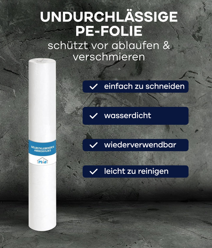 Plid Abdeckvlies Selbstklebend Weiß 120 g/m² – Bodenabdeckung