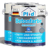 Zwei Dosen plid Betonfarbe für Böden & Wände - abriebfest & wetterbeständig, made in Germany. Deckt ca. 50m² ab, ideal zum Schutz von Betonböden und -wänden im Innen- und Außenbereich.