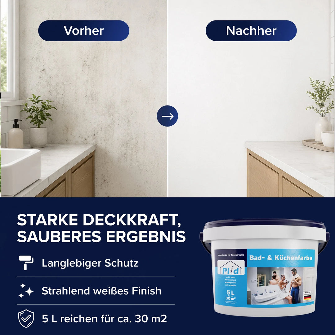 Geteiltes Bild einer Badezimmerwand: &