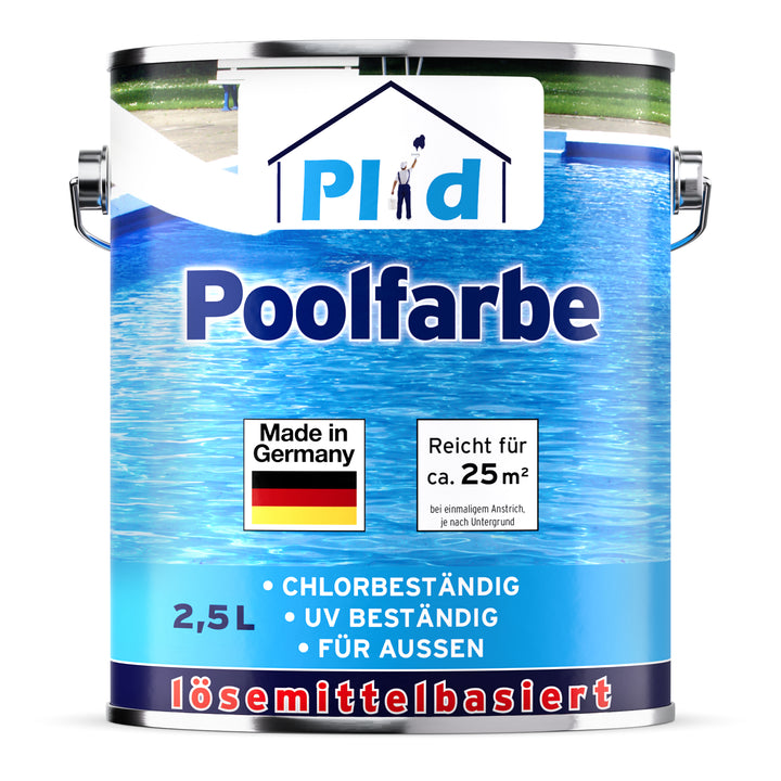 Poolfarbe chlorbeständig für Schwimmbecken &amp; Pools