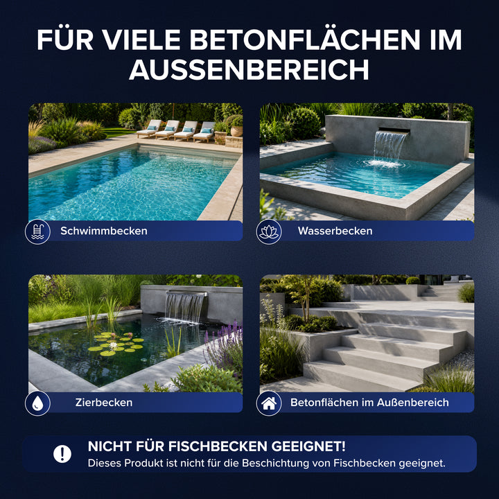 Poolfarbe chlorbeständig für Schwimmbecken &amp; Pools
