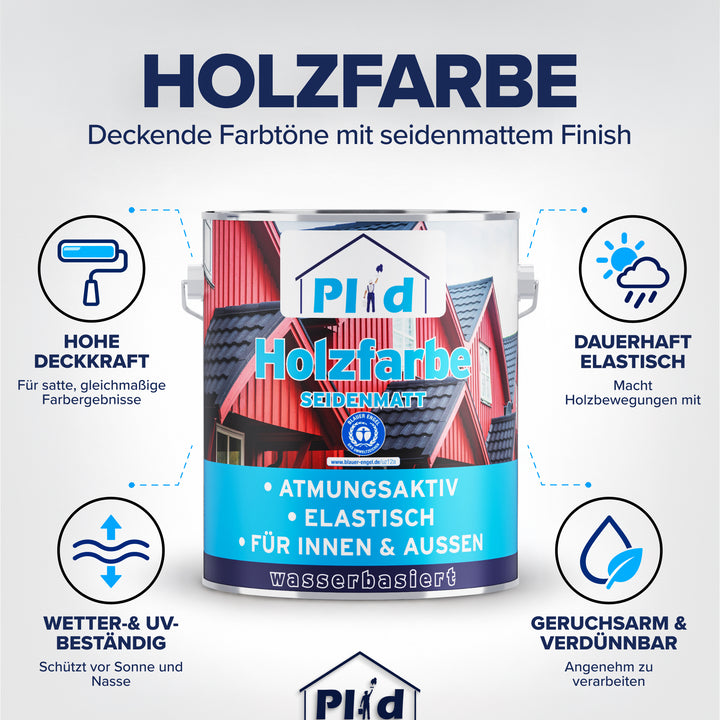 Holzfarbe deckend &amp; wetterfest für innen &amp; außen