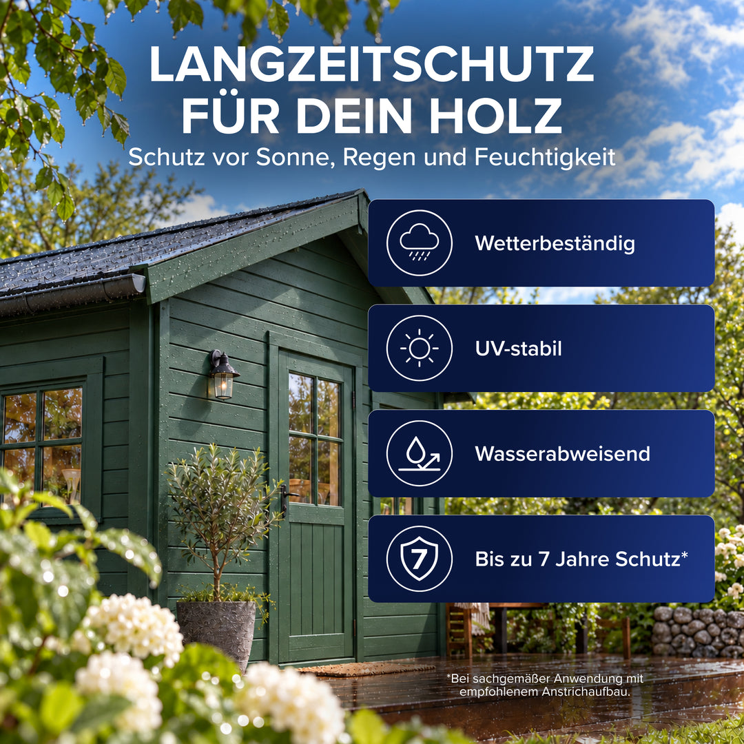 Holzfarbe deckend &amp; wetterfest für innen &amp; außen