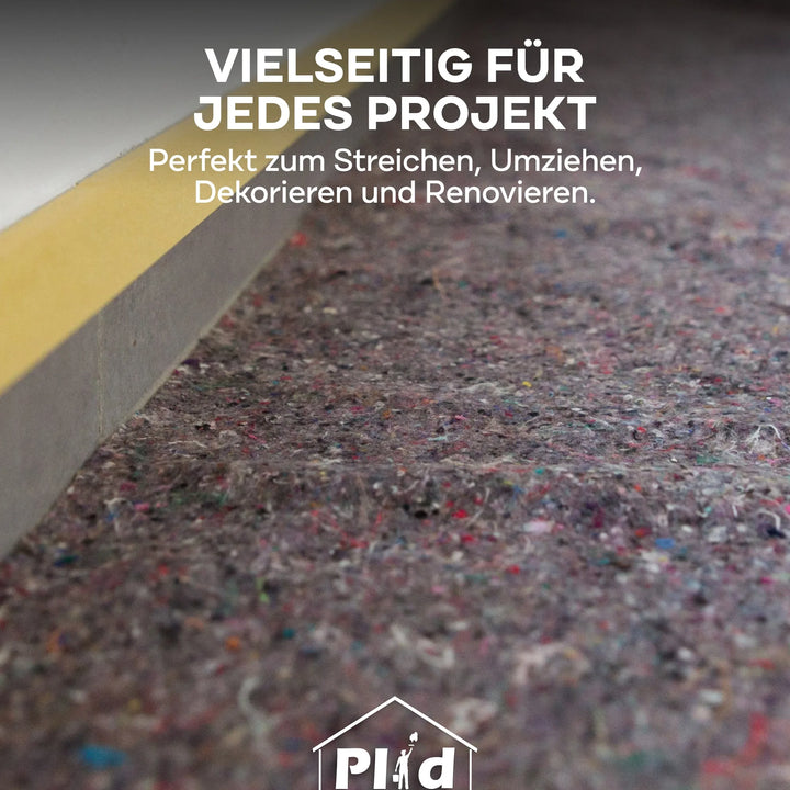 Plid Abdeckvlies 220 g/m² - Malervlies schützt bei Renovierung &amp; Bau; vielseitig für Streichen, Umzug, Dekorieren und mehr einsetzbar.