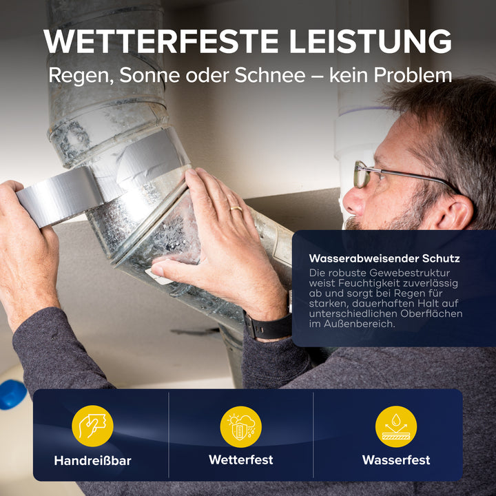 Plid Panzerband Silber – extrastark &amp; wetterfest für Reparaturen 50mm