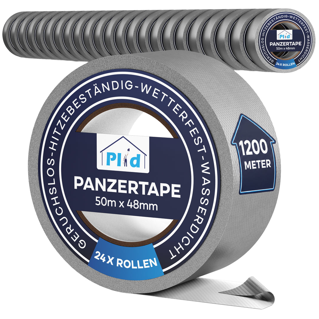 Plid Panzerband Silber – extrastark &amp; wetterfest für Reparaturen 50mm