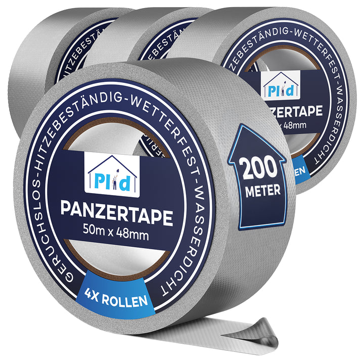 Plid Panzerband Silber – extrastark &amp; wetterfest für Reparaturen 50mm