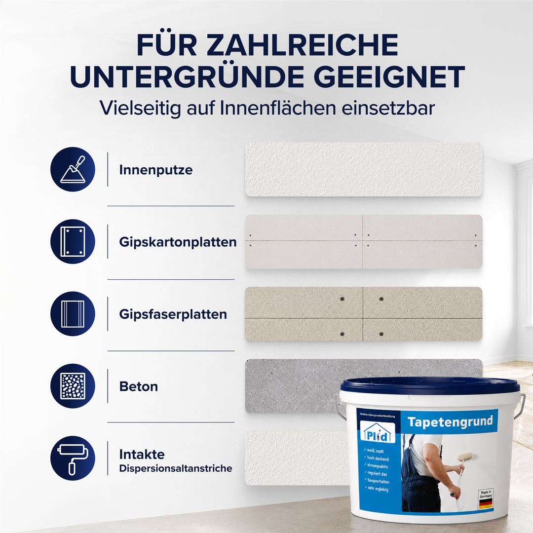Plid Tapetengrund – haftvermittelnd &amp; saugausgleichend